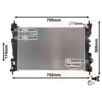 VAN WEZEL 01002120 RADIATORE RAFFREDDAMENTO MOTORE PER ALFA ROMEO GIULIETTA 4C