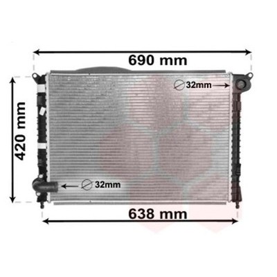 VAN WEZEL 06002286 RADIATORE RAFFREDDAMENTO MOTORE PER MINI