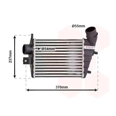 VAN WEZEL 01004085 RADIATORE Intercooler ALLUMINIO PER ALFA ROMEO 156