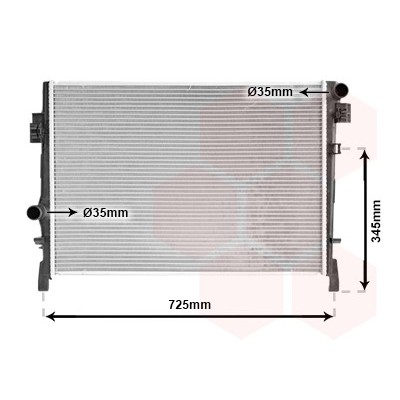 VAN WEZEL 07002105 RADIATORE RAFFREDDAMENTO MOTORE PER DODGE JOURNEY