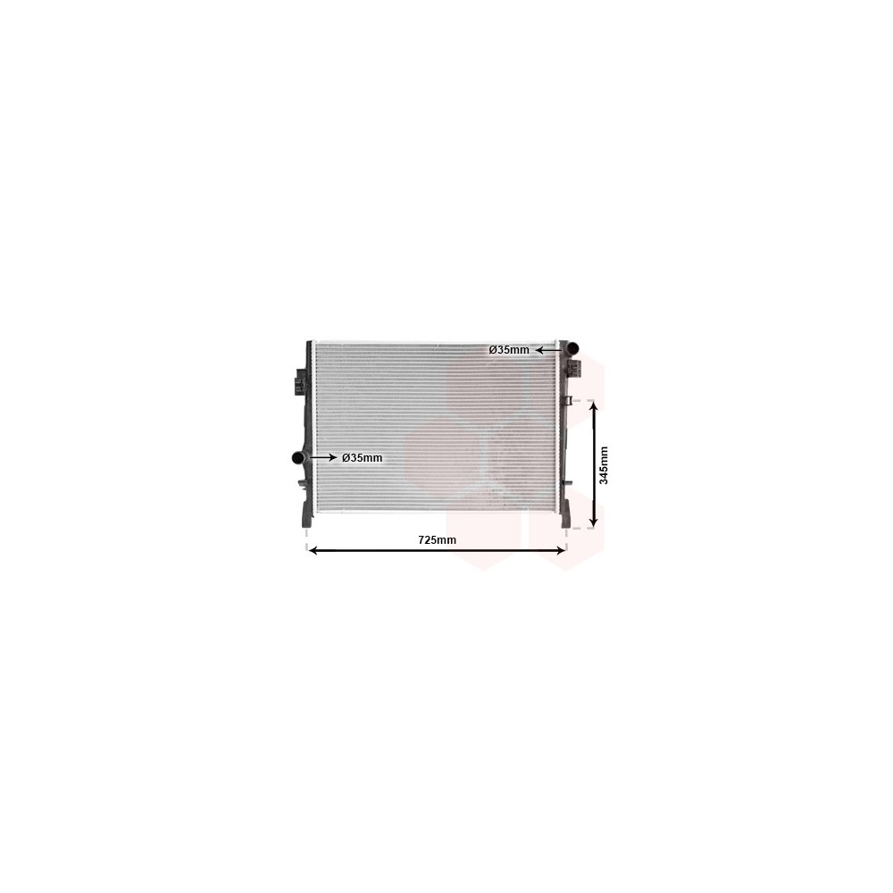 VAN WEZEL 07002105 RADIATORE RAFFREDDAMENTO MOTORE PER DODGE JOURNEY