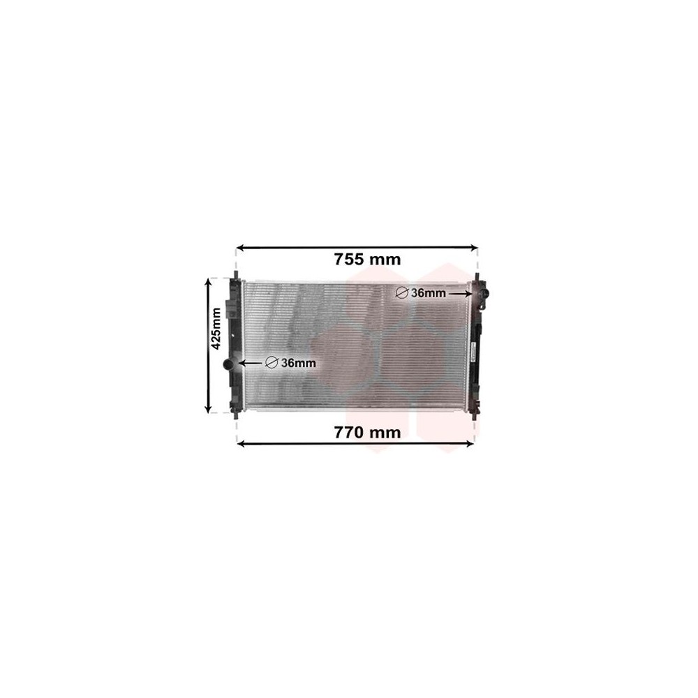 VAN WEZEL 07002121 RADIATORE MOTORE PER CHRYSLER SEBRING DODGE CALIBER