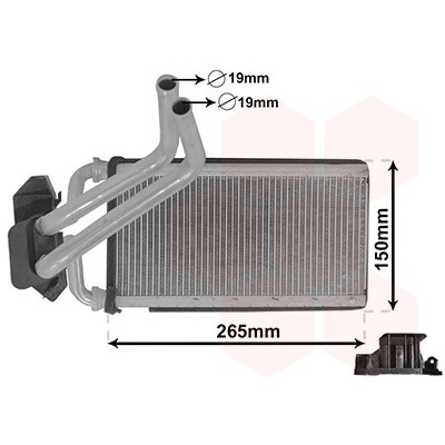 VAN WEZEL 07006140 SCAMBIATORE CALORE RISCALDAMENTO ABITACOLO CHRYSLER SEBRING