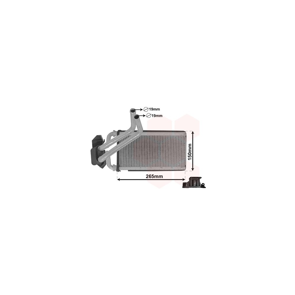 VAN WEZEL 07006140 SCAMBIATORE CALORE RISCALDAMENTO ABITACOLO CHRYSLER SEBRING