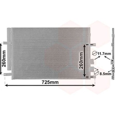 Van Wezel 01005097 Condensatore AC per Alfa Romeo 159