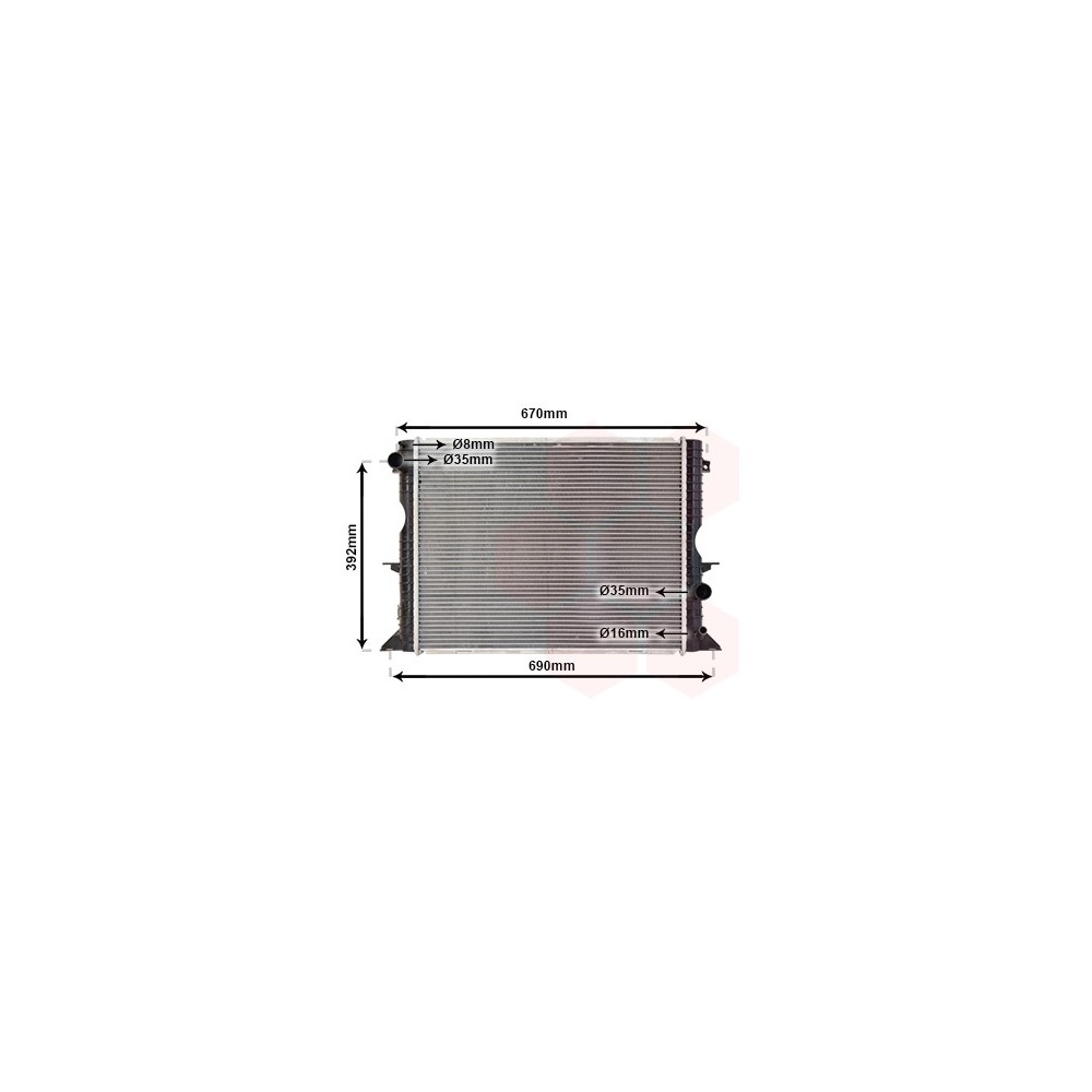 Van Wezel 02002184 Radiatore per Land Rover Defender Cabrio