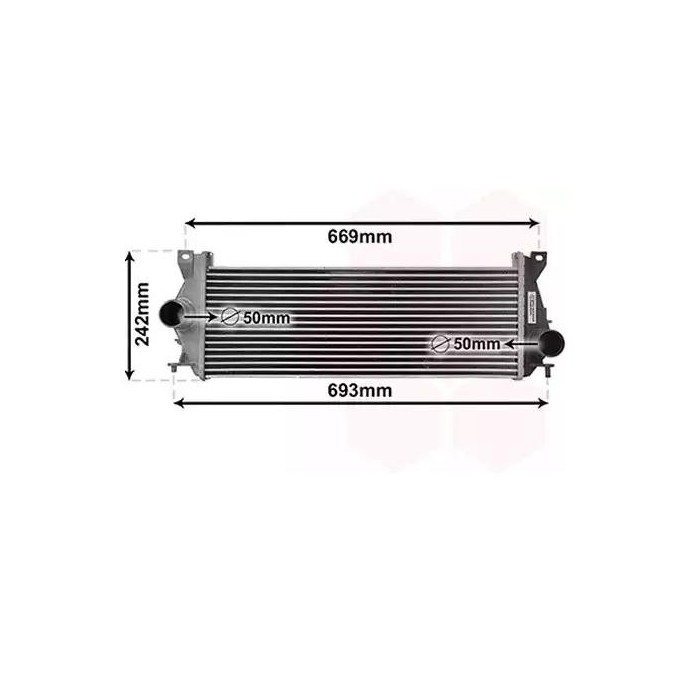 Van Wezel 02014707 Intercooler per Land Rover Defender Cabrio
