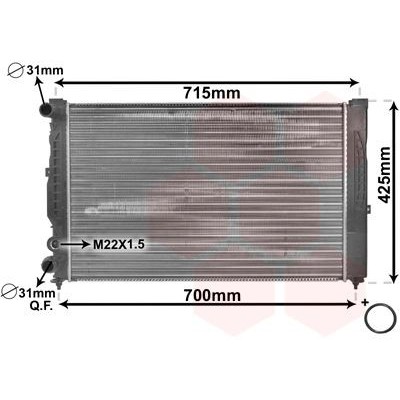 Van Wezel 03002105 Radiatore per Audi A4