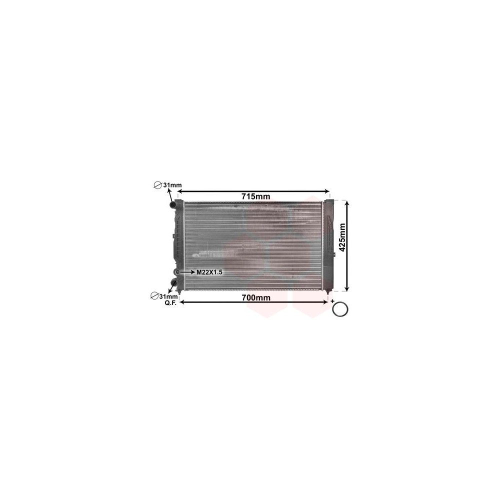 Van Wezel 03002105 Radiatore per Audi A4