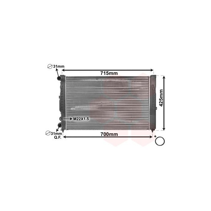 Van Wezel 03002105 Radiatore per Audi A4