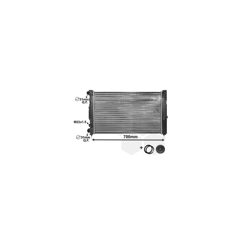 Van Wezel 03002123 Radiatore per Volkswagen Passat Audi A4