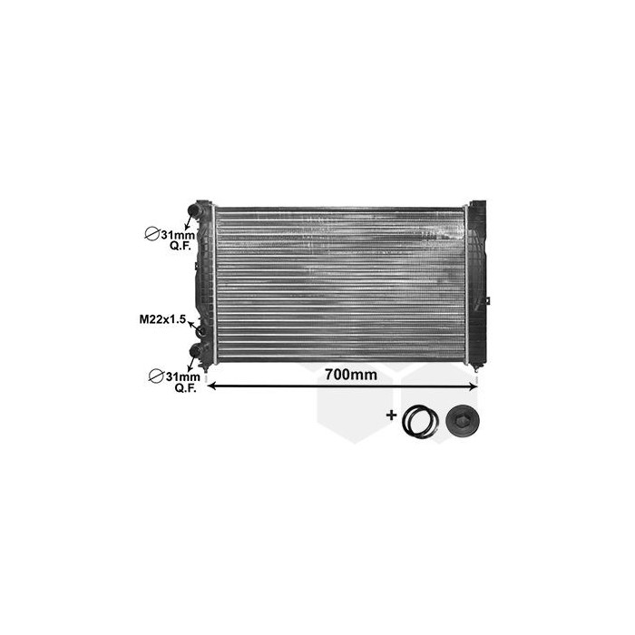 Van Wezel 03002123 Radiatore per Volkswagen Passat Audi A4