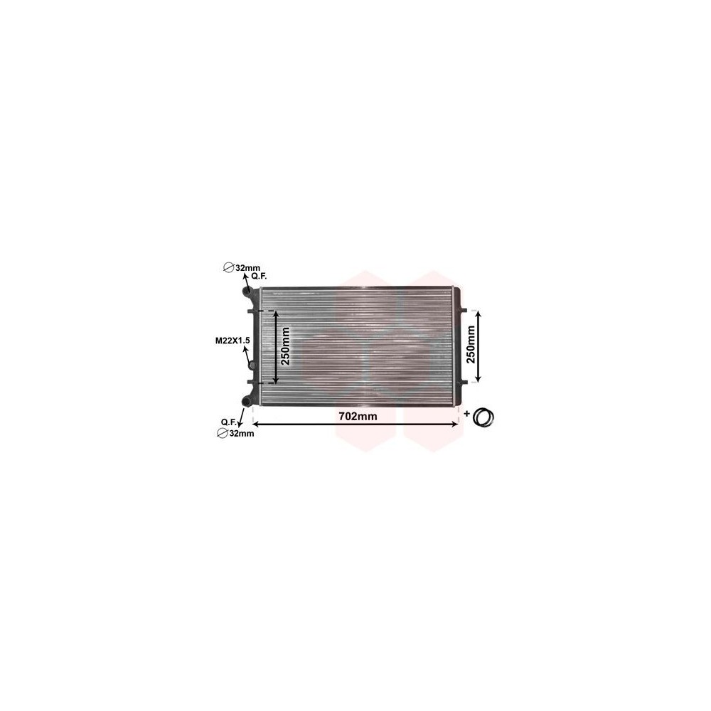 Van Wezel 03002155 Radiatore per Volkswagen Golf IV Škoda Octavia I