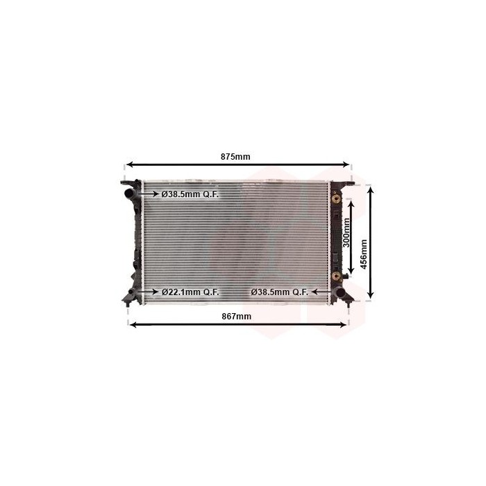 VAN WEZEL 03002291 Radiatore motore per Audi Q5, Porsche Macan 95B; Audi A5 B8