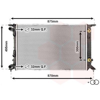 VAN WEZEL 03002293 Radiatore motore per Audi A4 B8 Avant; Audi A6 C7 Avant