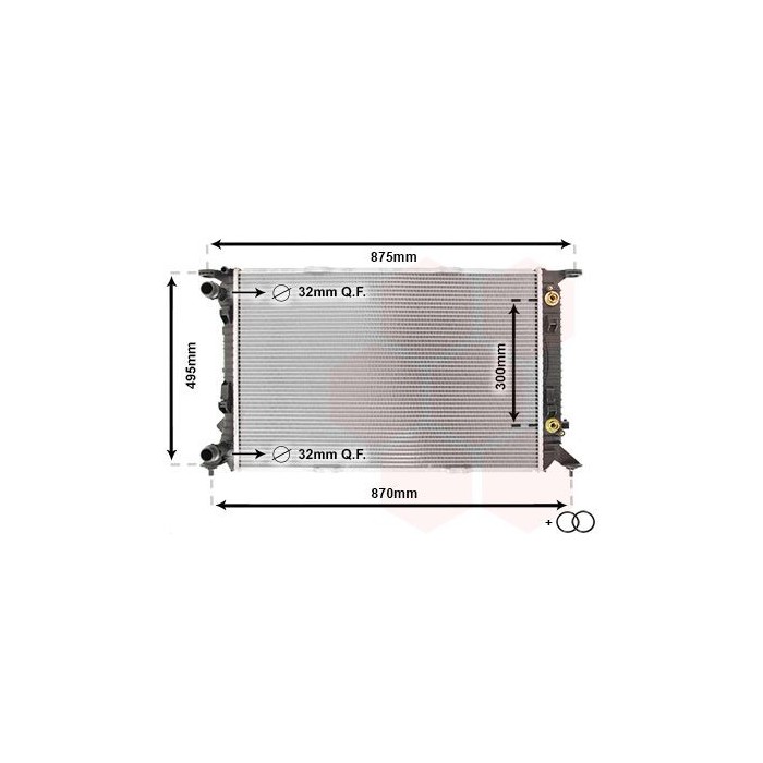 VAN WEZEL 03002293 Radiatore motore per Audi A4 B8 Avant; Audi A6 C7 Avant