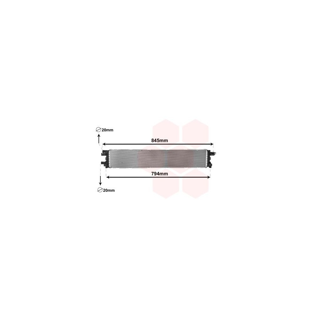 VAN WEZEL 03002366 Radiatore motore per Audi A4 B8 anteriore; Audi A6 C7