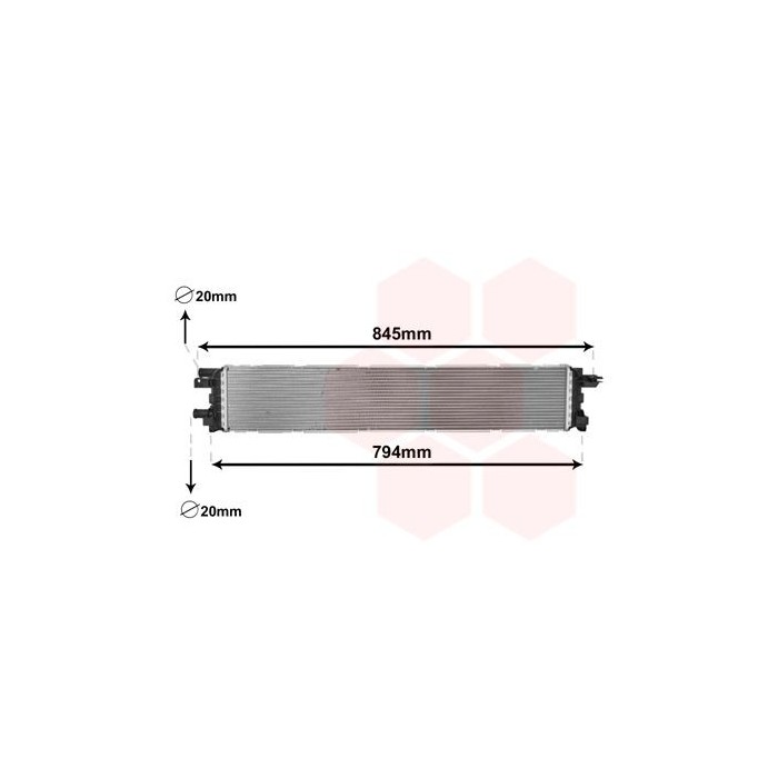 VAN WEZEL 03002366 Radiatore motore per Audi A4 B8 anteriore; Audi A6 C7