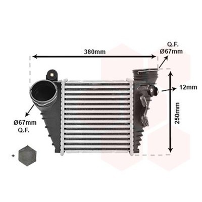 Van Wezel Intercooler per Audi A3 Seat Leon Skoda Octavia VW Bora Golf 4