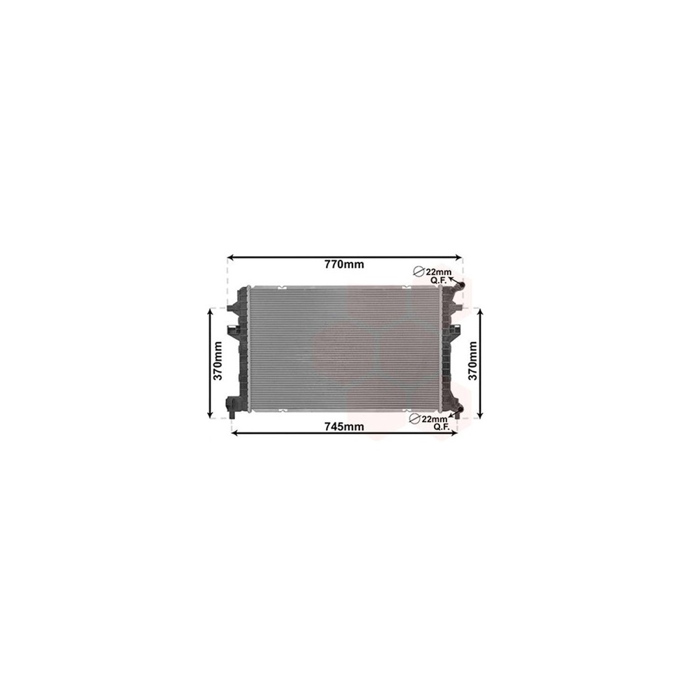 VAN WEZEL 03012705 RADIATORE MOTORE PER VOLKSWAGEN GOLF VII AUDI A3