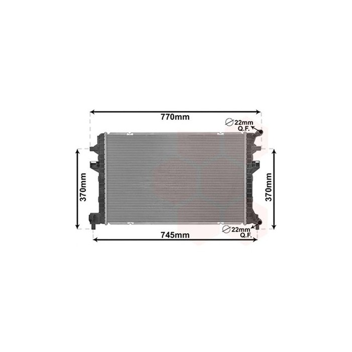 VAN WEZEL 03012705 RADIATORE MOTORE PER VOLKSWAGEN GOLF VII AUDI A3